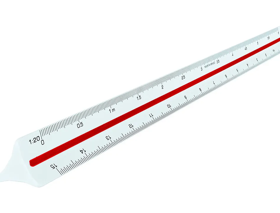 Regle a echelles maped abs 1couleur sur chaque face etui de protection 1/20 - 1/25 - 1/33,33 - 1/50 - 1/75 - 1/100
