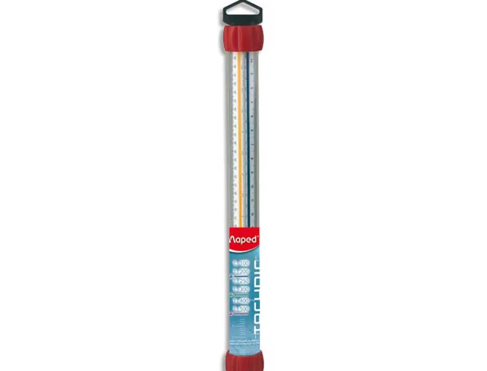 Regle a echelles maped abs 1couleur sur chaque face etui de protection 1/20 - 1/25 - 1/50 - 1/75 - 1/100 - 1/125