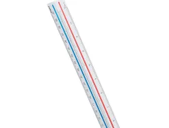 Regle a echelles maped abs 1couleur sur chaque face etui de protection 1/20 - 1/25 - 1/50 - 1/75 - 1/100 - 1/125