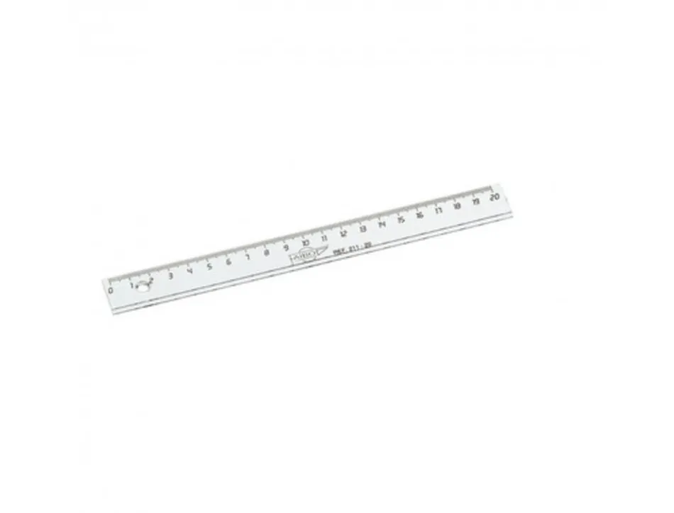Regle faibo plastique incolore 20 cm