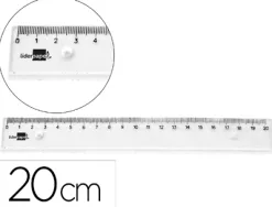 Regle liderpapel plastique incassable transparent 20 cm