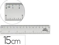 Regle liderpapel plastique cristal 15 cm