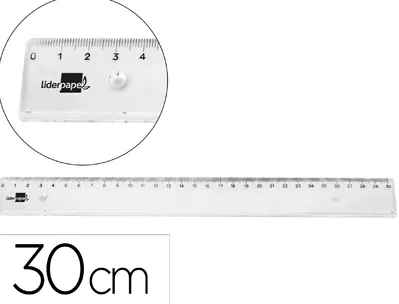 Regle liderpapel plastique incassable transparent 30 cm
