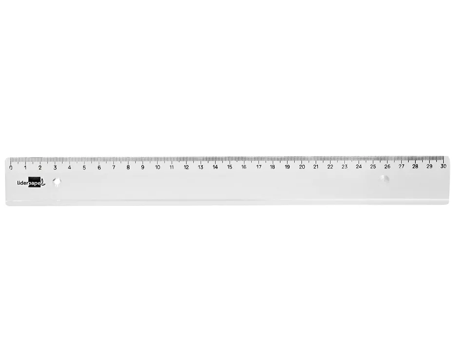 Regle liderpapel plastique incassable transparent 30 cm