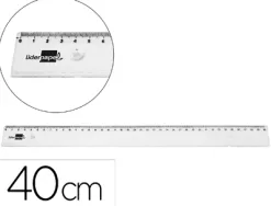 Regle liderpapel plastique incassable transparent 40 cm