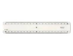 Regle plate double decimetre minerva 2 biseaux 20 cm