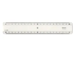 Regle plate double decimetre minerva 2 biseaux 20 cm