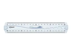 Regle plate maped geometric double decimetre en plastique recycle sachet individuel 20cm
