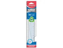 Regle plate maped geometric en plastique recycle sachet individuel 20cm