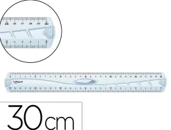 Regle plate maped geometric triple decimetre en plastique recycle sachet individuel 30cm