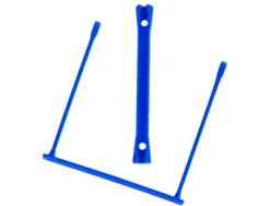 Relieur fasteneur q-connect plastique e-clips couleur bleue boîte 100 unités