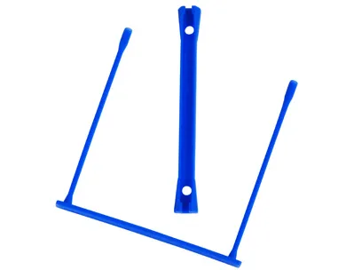 Relieur fasteneur q-connect plastique e-clips couleur bleue boîte 100 unités