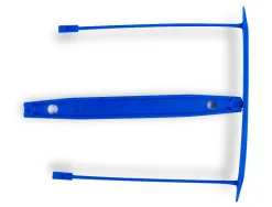 Relieur fasteneur q-connect plastique e-clips couleur bleue boîte 100 unités