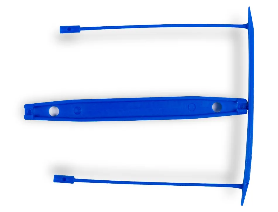 Relieur fasteneur q-connect plastique e-clips couleur bleue boîte 100 unités