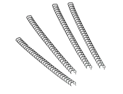 Reliure métallique fellowes relieur pas 3:1 34 boucles a4 9/16 in diamètre 14.3mm coloris noir boîte 100 unités