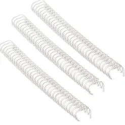 Reliure métallique fellowes relieur pas 3:1 34 boucles a4 1/2 in diamètre 12.7mm coloris blanc boîte 100 unités