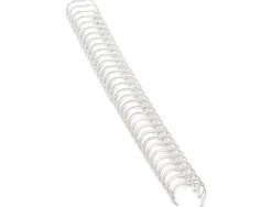 Reliure métallique fellowes relieur pas 3:1 34 boucles a4 5/16 in diamètre 8mm coloris blanc boîte 100 unités