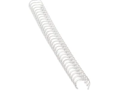 Reliure métallique fellowes relieur pas 3:1 34 boucles a4 5/16 in diamètre 8mm coloris blanc boîte 100 unités