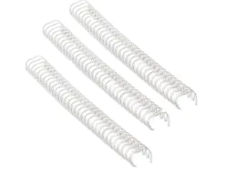 Reliure métallique fellowes relieur pas 3:1 34 boucles a4 9/16 in diamètre 14.3mm coloris blanc boîte 100 unités