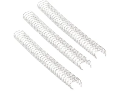 Reliure métallique fellowes relieur pas 3:1 34 boucles a4 9/16 in diamètre 14.3mm coloris blanc boîte 100 unités