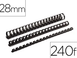 Reliure plast.28mm noir b/50