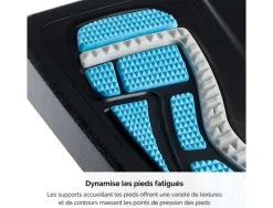 Repose-pieds fellowes caoutchouc énergisant surfaces de massage règlage 3 hauteurs coloris noir