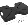Repose-pieds unilux updown inclinable abs surface silicone 45x30cm coloris noir