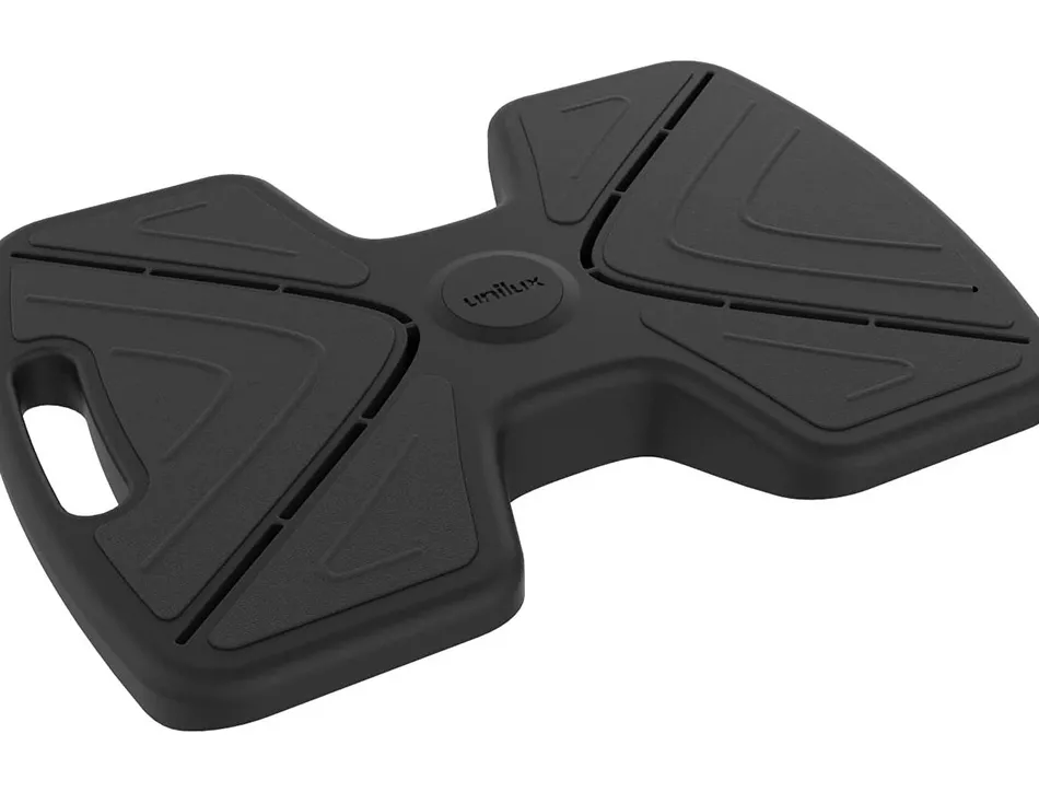 Repose-pieds unilux updown inclinable abs surface silicone 45x30cm coloris noir