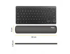 Repose-poignets fellowes breyta clavier compact coloris noir