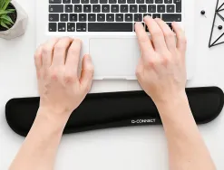 Repose-poignets q-connect memory foam clavier 460x85x25mm coloris noir