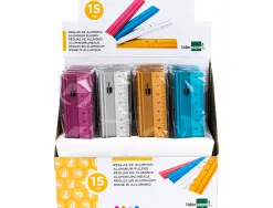 Règle liderpapel 15cm gamme aluminium coloris assortis