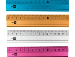 Règle liderpapel 15cm gamme aluminium coloris assortis
