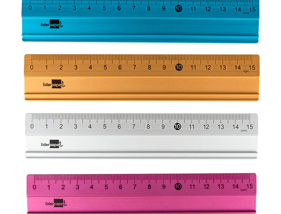 Règle liderpapel 15cm gamme aluminium coloris assortis