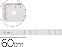 Règle liderpapel graduation verticale horizontale 60cm bord biseauté gamme cristal transparente économique