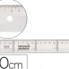 Règle liderpapel graduation verticale horizontale 20cm bord biseauté gamme cristal transparente économique