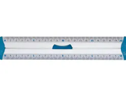 Règle maped 20cm double décimètre embouts protect system anti-bruit aluminium anodisé résistance optimale