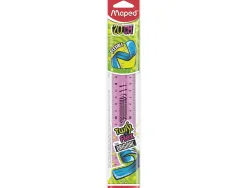 Règle plate maped twist'n'flex 20cm souple incassable ludique 3 coloris assortis bleu vert rose