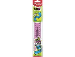 Règle plate maped twist'n'flex 20cm souple incassable ludique 3 coloris assortis bleu vert rose