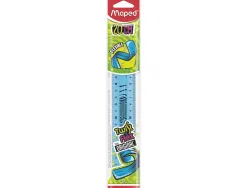 Règle plate maped twist'n'flex 20cm souple incassable ludique 3 coloris assortis bleu vert rose