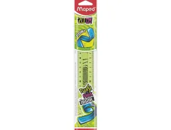 Règle plate maped twist'n'flex 20cm souple incassable ludique 3 coloris assortis bleu vert rose