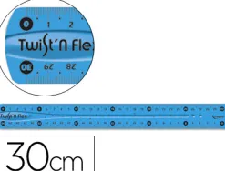 Règle plate maped twist'n'flex 30cm souple incassable ludique 3 coloris assortis bleu vert rose