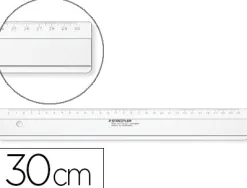Règle plate staedler mars plexiglas 30cm bords anti-tâches 1 biseau gravé ineffaçable