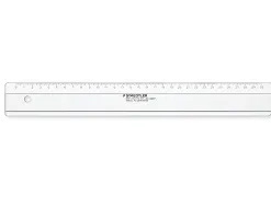 Règle plate staedler mars plexiglas 30cm bords anti-tâches 1 biseau gravé ineffaçable