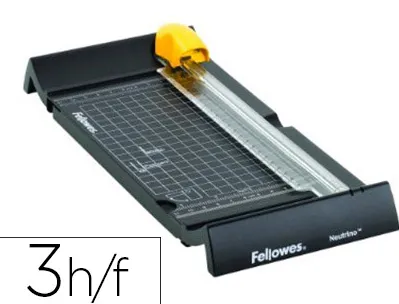 Rogneuse fellowes mini neutron a5 capacité 5f safecut réglette téléscopique a4 paysage longueur coupe 240mm