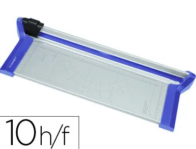Rogneuse q-connect métal pression automatique din a3 capacité 10f graduation 5mm coupe papier transparent 565x78mm
