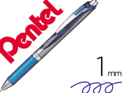 Roller a encre gel energel bl80 pointe de 1mm retractable coloris bleu