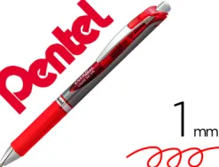 Roller a encre gel energel bl80 pointe de 1mm retractable coloris rouge