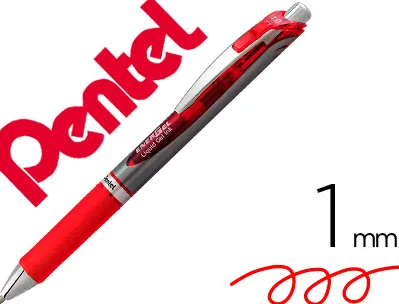 Roller a encre gel energel bl80 pointe de 1mm retractable coloris rouge
