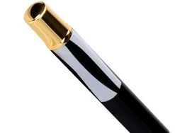 Roller belius b&w aluminium attributs or encre noire coloris blanc zebrures noires dans coffret cadeau