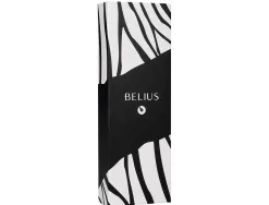 Roller belius b&w aluminium attributs or encre noire coloris noir zebrures blanches dans coffret cadeau